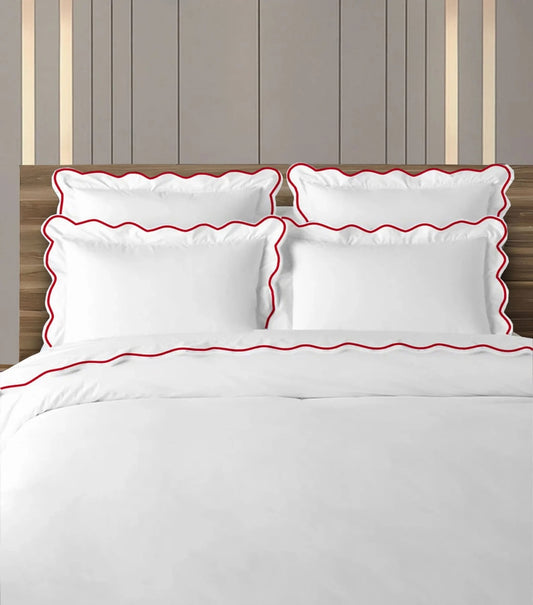 Scalloped Embroidery Duvet Cover set