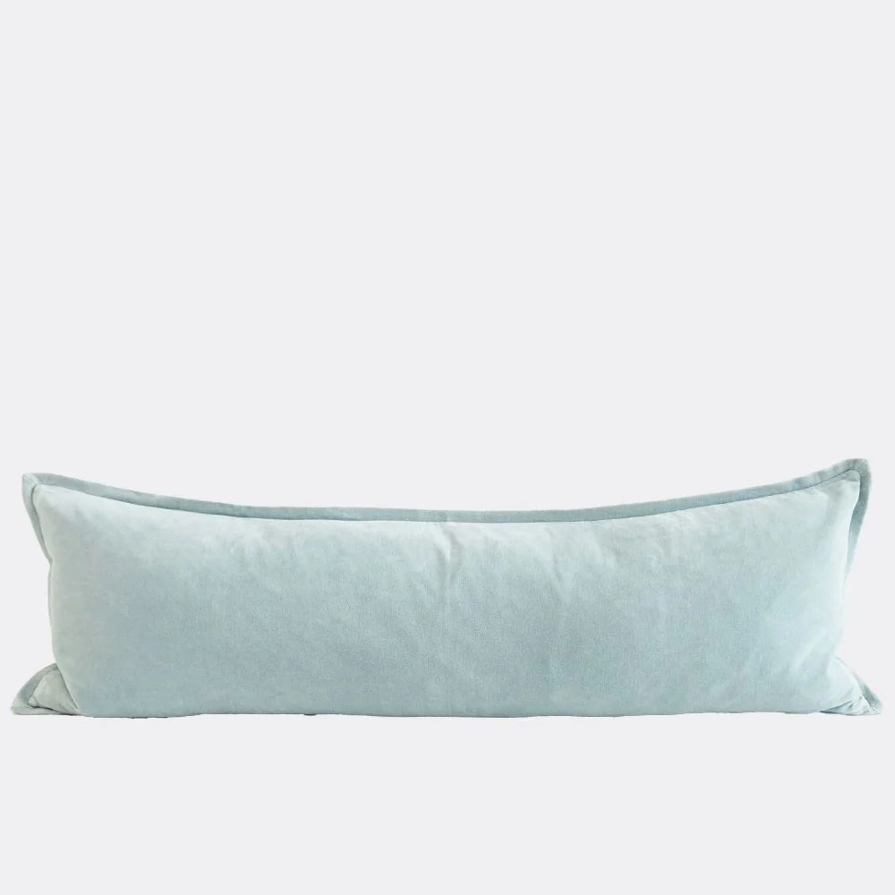 Velvet Lumbar Cushion | Sky