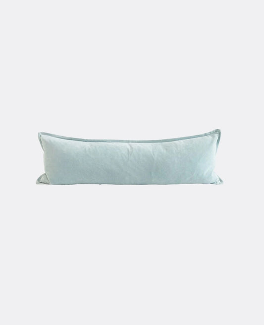 Velvet Lumbar Cushion | Sky