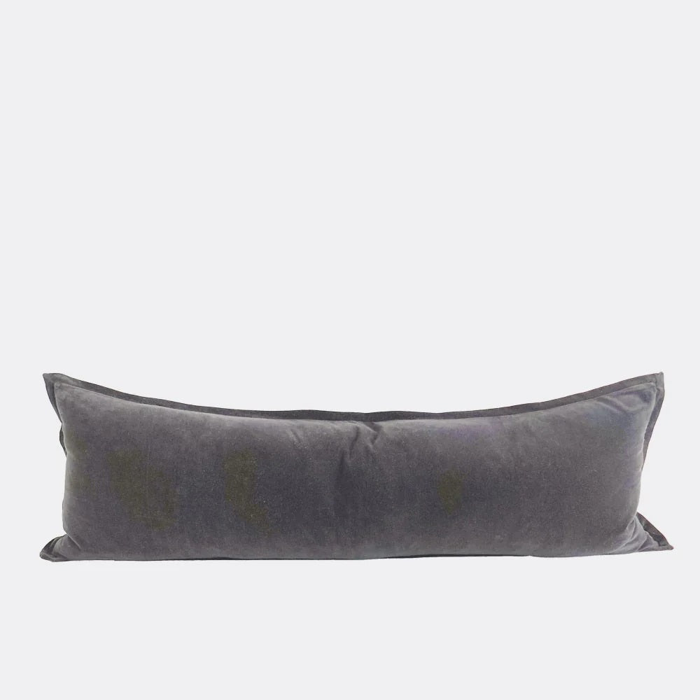 Velvet Lumbar Cushion | Slate