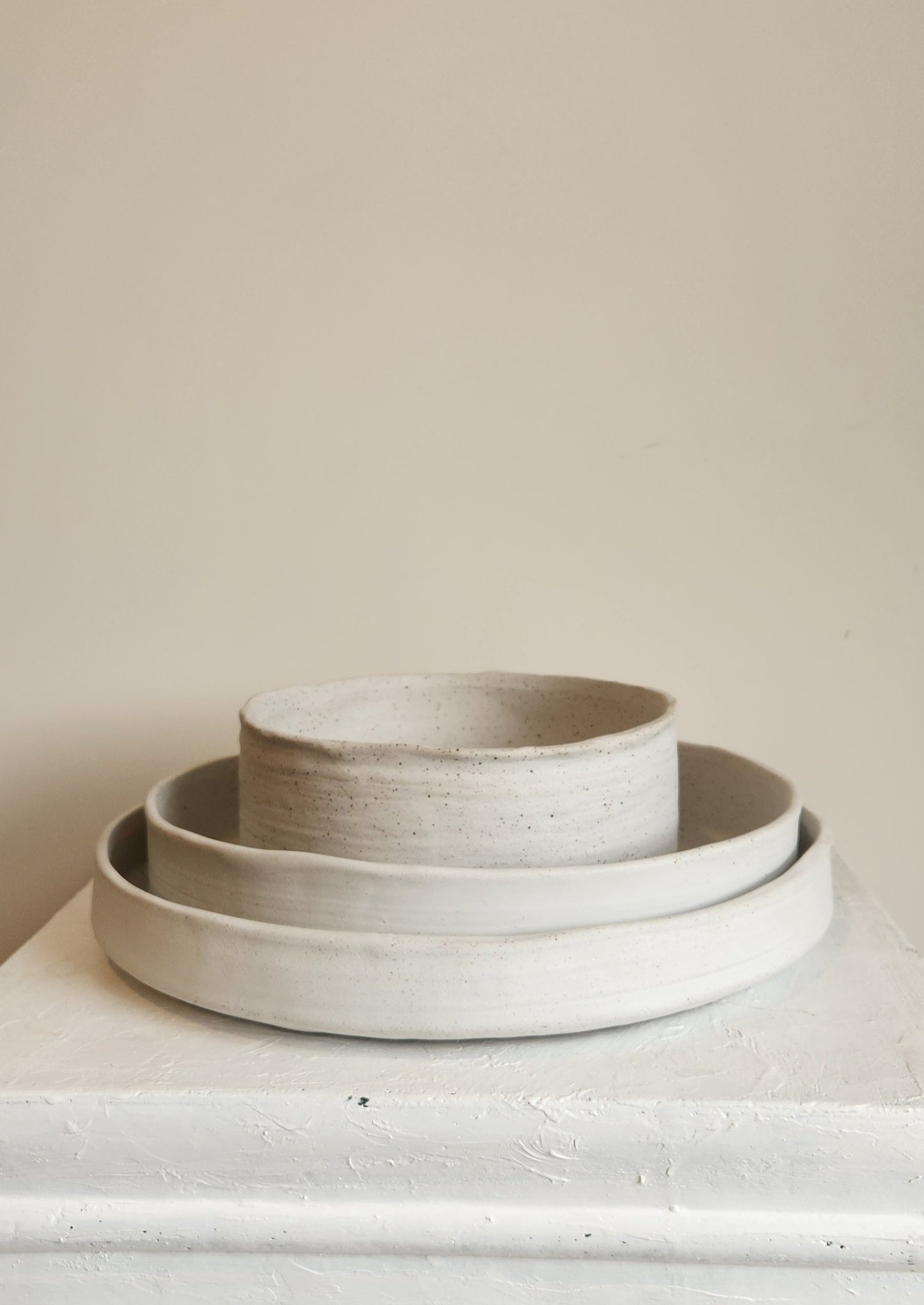 Organic Stoneware platter | Sandy White | 34cm