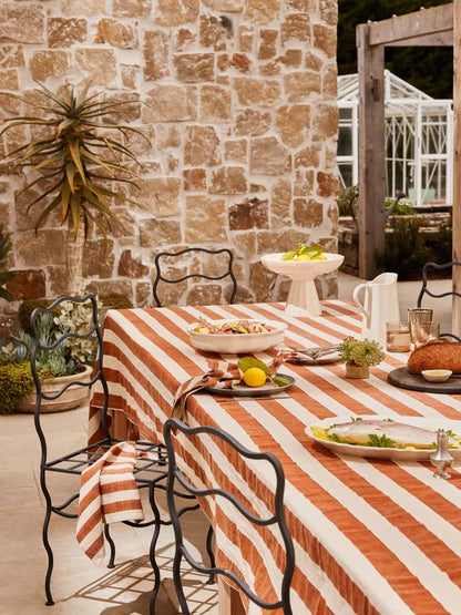 Riviera Linen Tablecloth | Terracotta