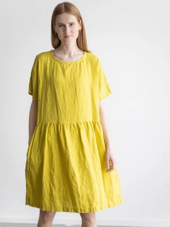 Oversized Linen Dress | Lemon