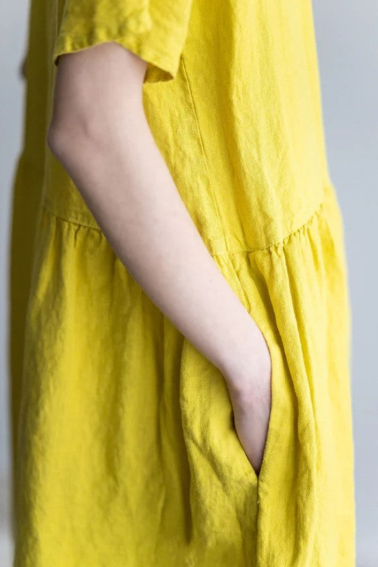 Oversized Linen Dress | Lemon