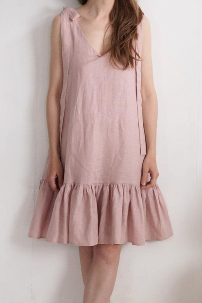 Shire Linen Dress | Dusty Rose