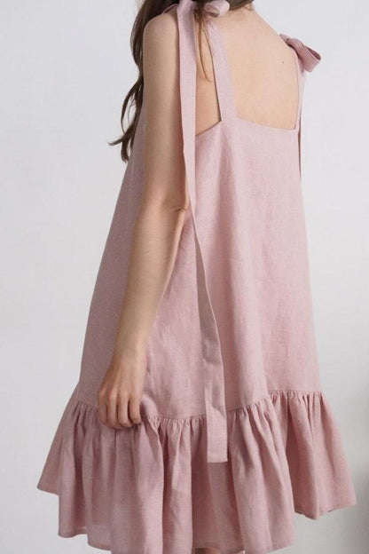 Shire Linen Dress | Dusty Rose