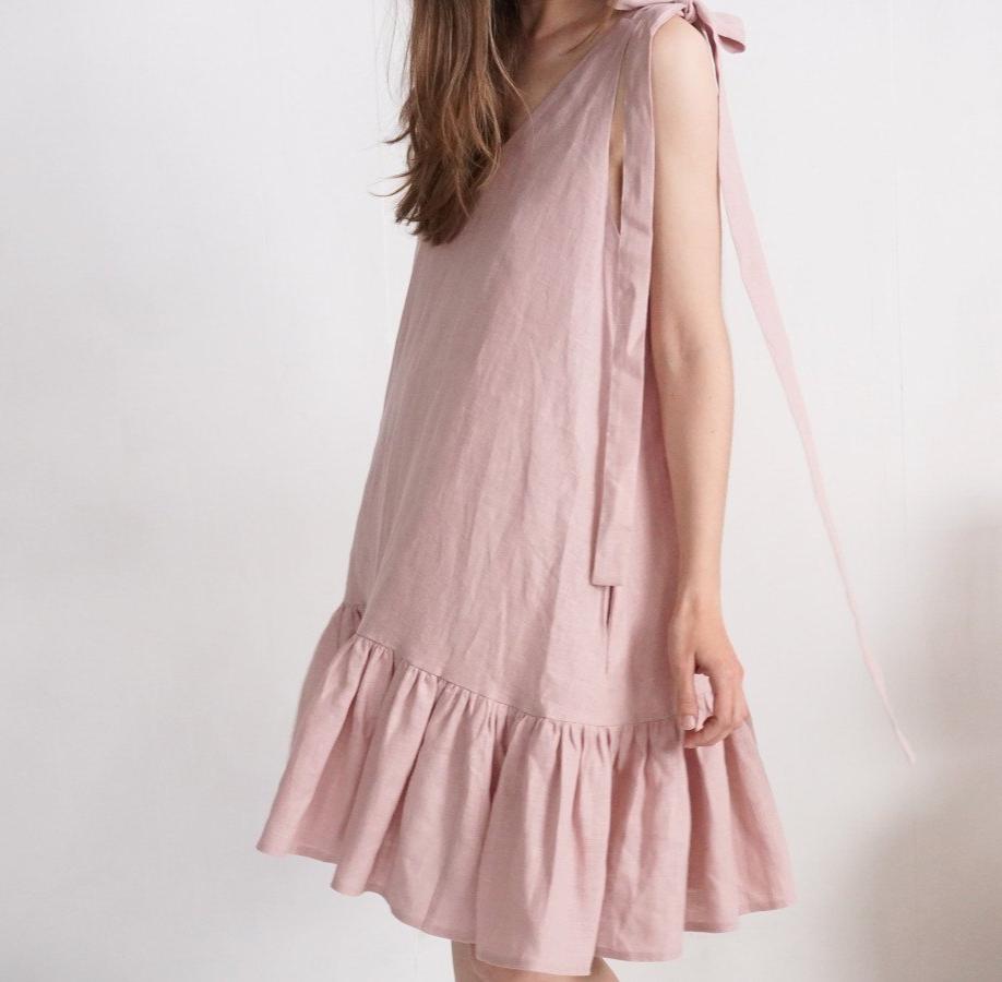 Shire Linen Dress | Dusty Rose