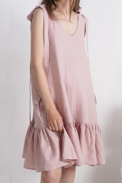 Shire Linen Dress | Dusty Rose