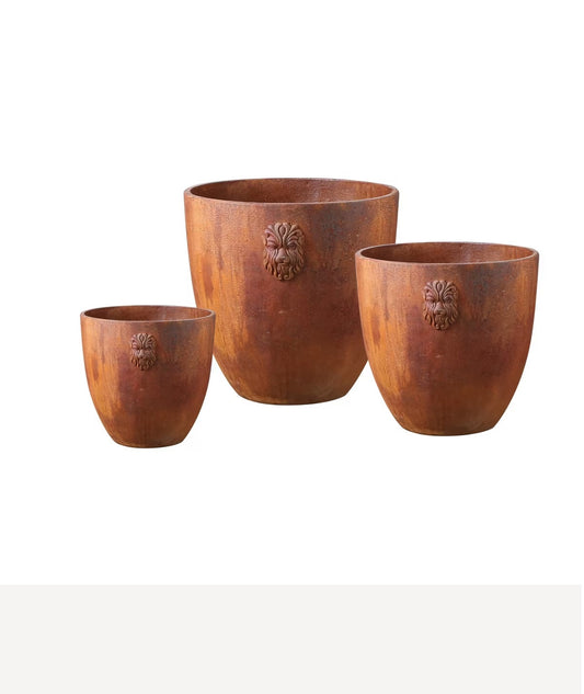 TERRACOTTA ROUND POTS | RUST