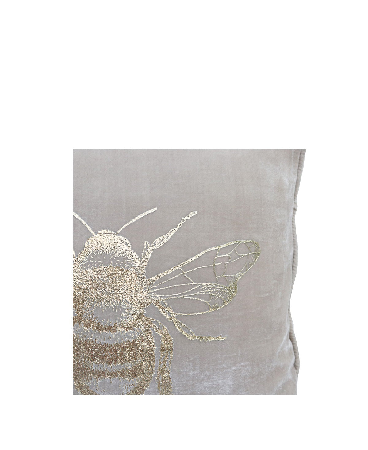 Velvet Bee Cushion | Pearl & Gold