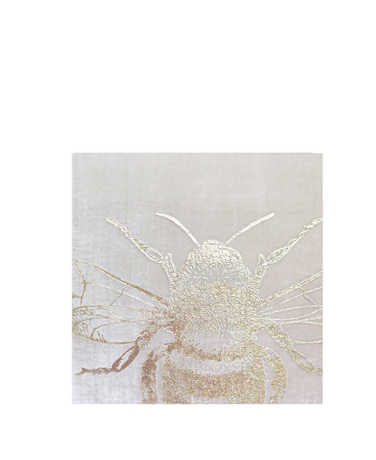 Velvet Bee Cushion | Pearl & Gold