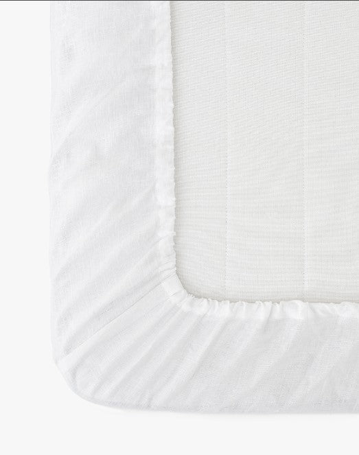 Laundered Linen Sheet Set | White