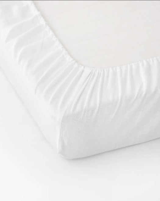 Laundered Linen Sheet Set | White