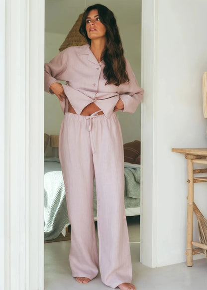 Olivia Linen Set | Dusty Rose