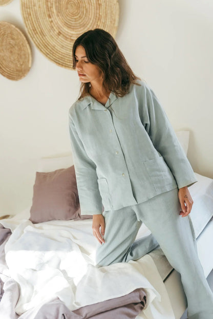 Olivia Linen Set | Sage