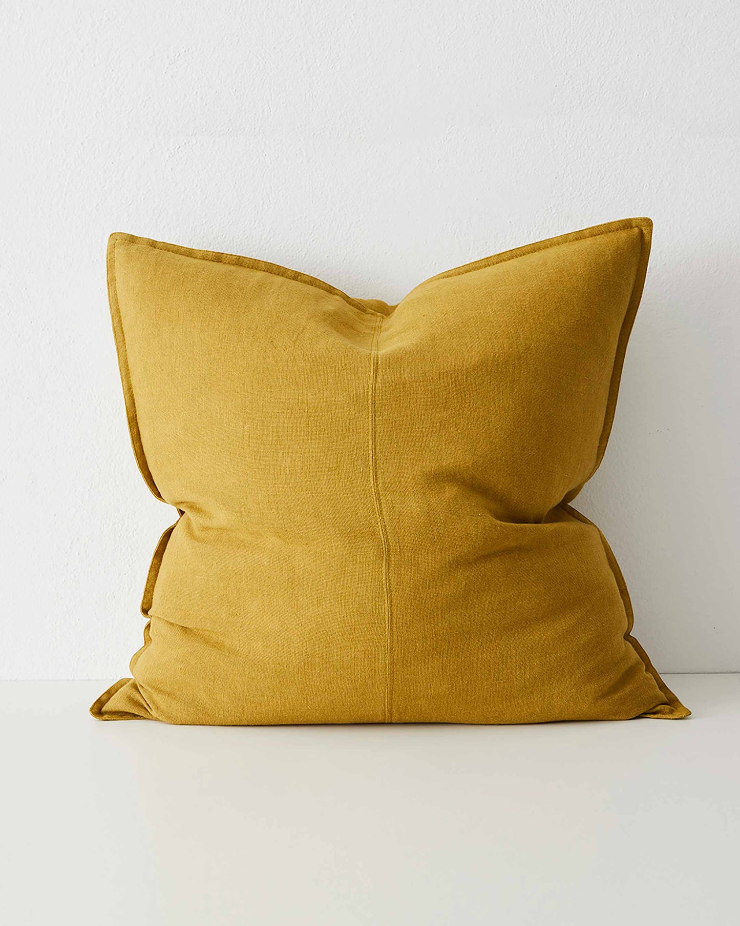 Euro Linen Cushion Cover Only | Mustard ( 60cm x 60cm )