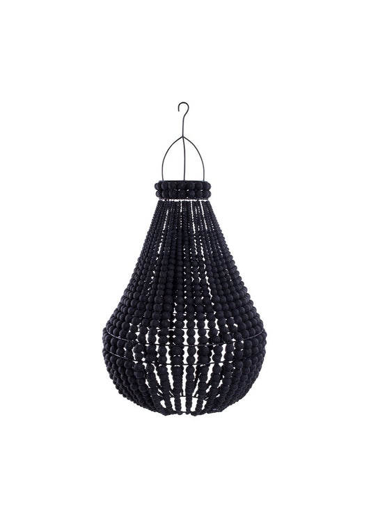 Wooden Bead Chandelier | Black