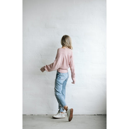 Knit Cardigan | Dusky Pink