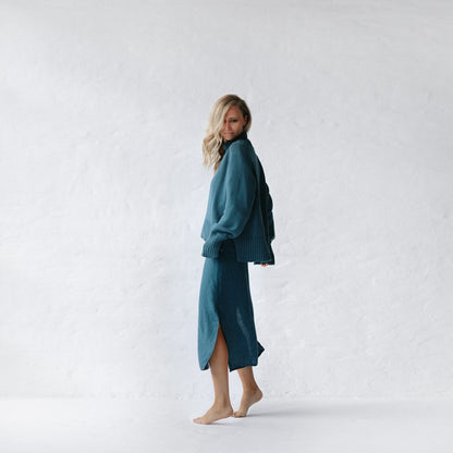 Boatneck Sweater | Teal Blue