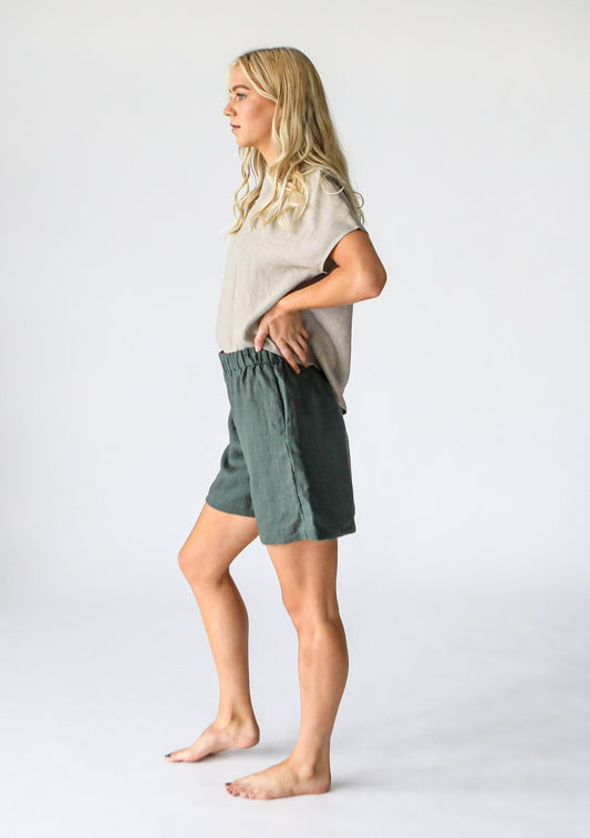 Sage Linen Top | Natural