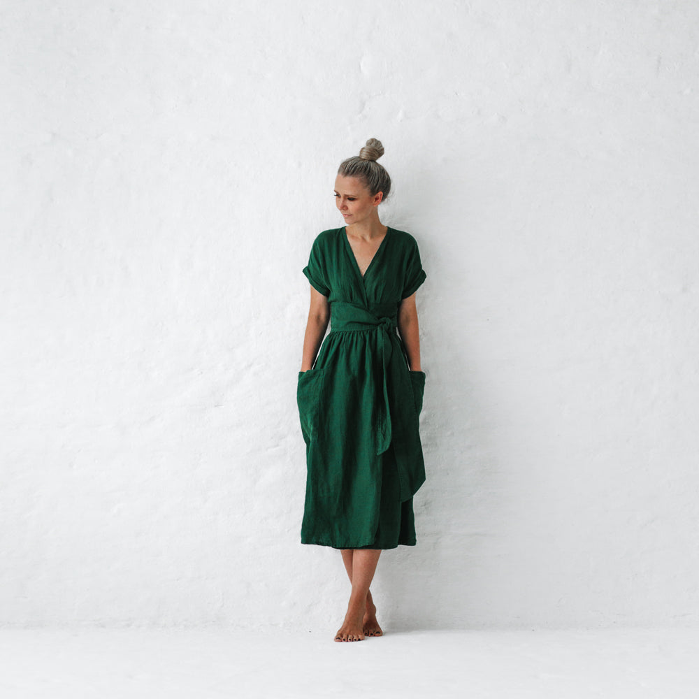 Green kimono cheap dress