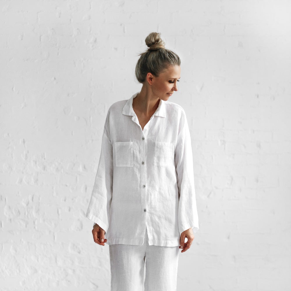 Belgian flax linen pajamas hot sale