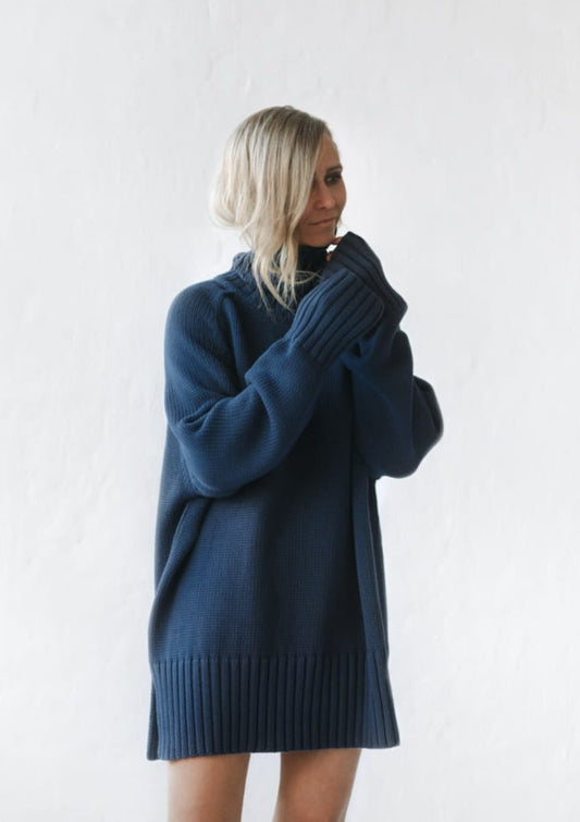 Turtleneck Sweater | Navy